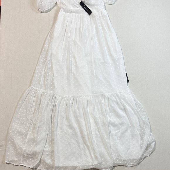 Lulu's Elegant White Puff Sleeve Maxi Dress - Picture 4 of 7